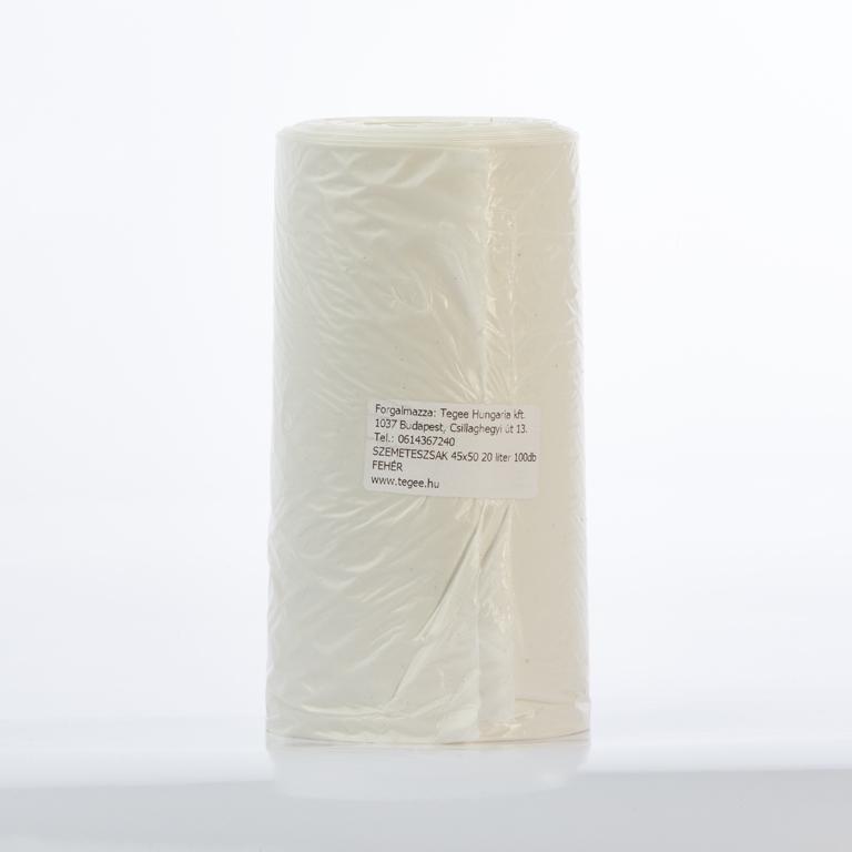 Szemeteszsák 100 db-os fehér (20l)